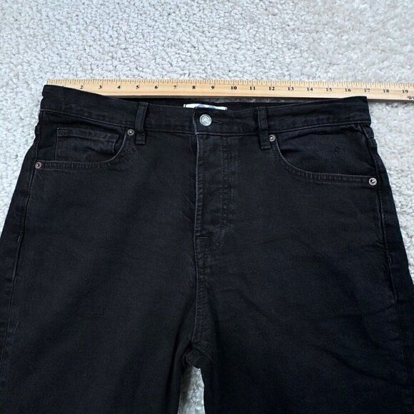 Free People We The Free Bren Boyfriend Black Distressed Jean - Picture 11 of 14